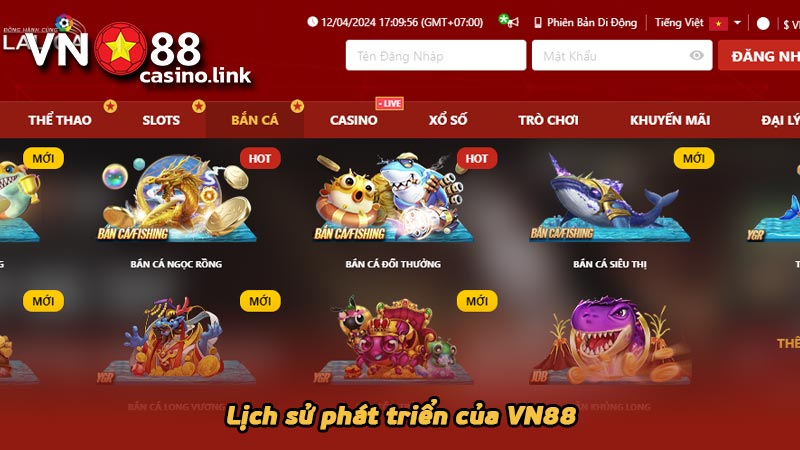 Lịch sử phát triển của VN88